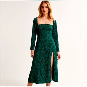 Abercrombie square neck long sleeve dress